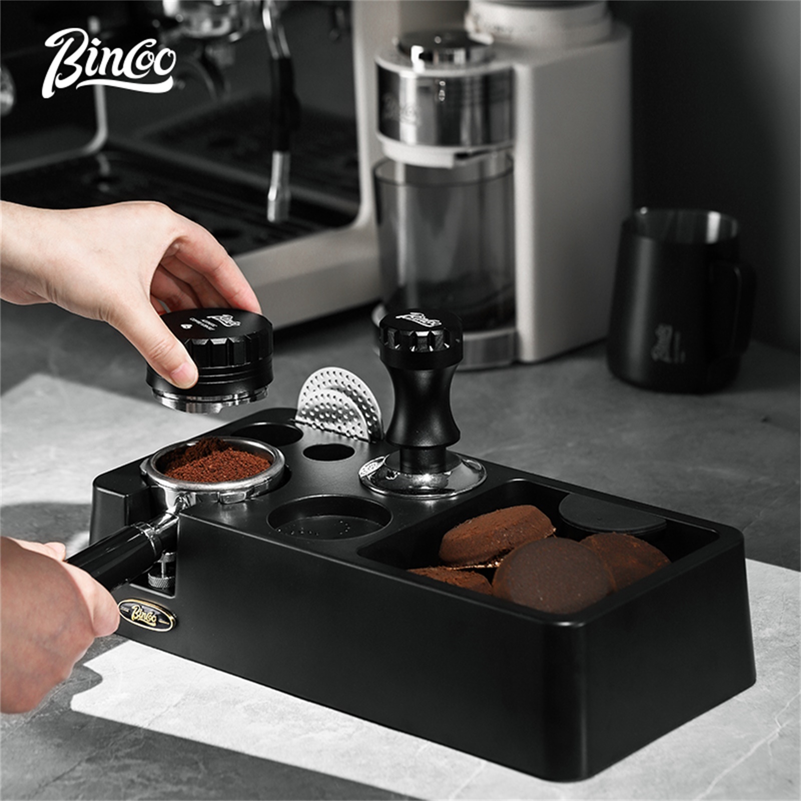 Coffee Tamper Leveler - Distributore di caffè Bincoo 51/58mm Macchina