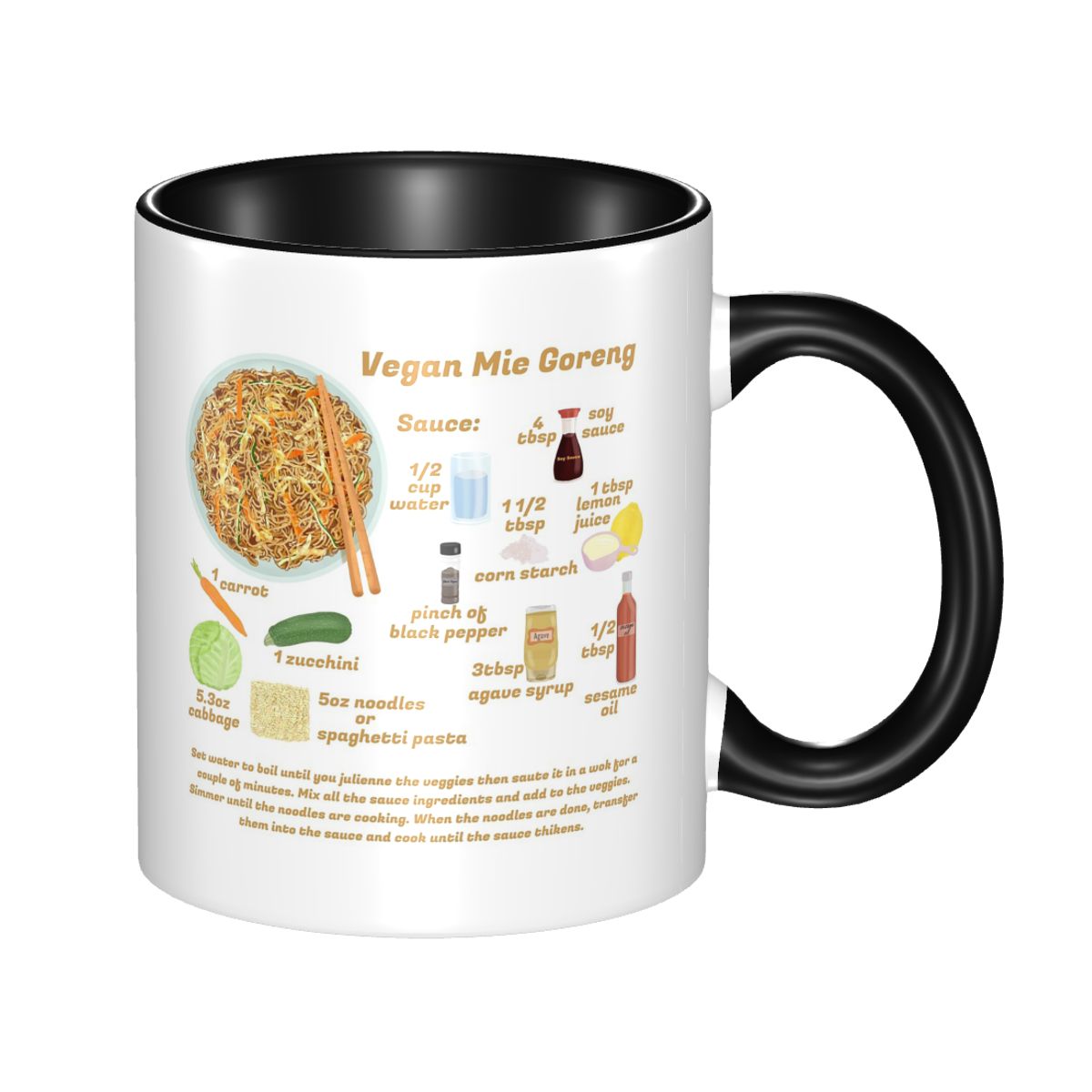 Coffee Milk Tea Recipe - Tazza in Ceramica Divertente con Ricetta