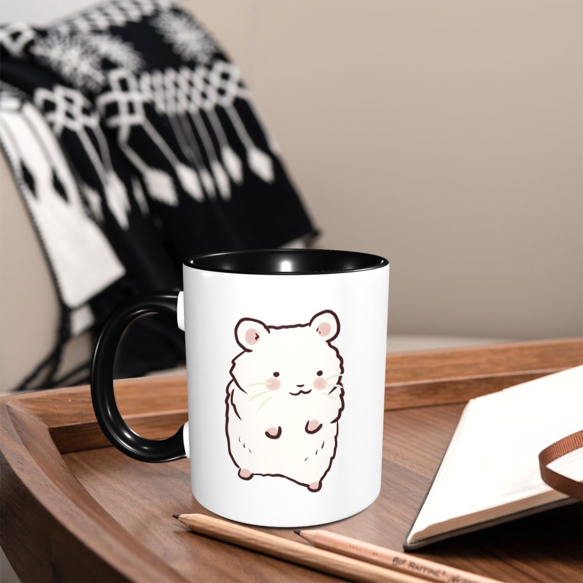 Coffee Tea Drawing - Tazza con Disegno di Criceto, Divertenti