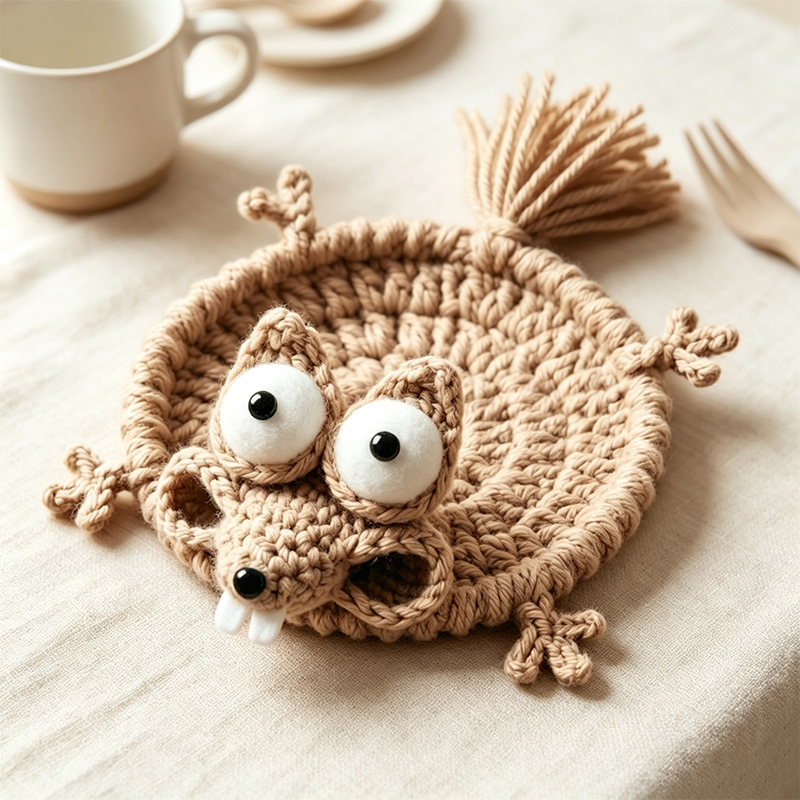 Simpatico sottobicchiere a for - Coffee Tea Knits recensione e prezzo