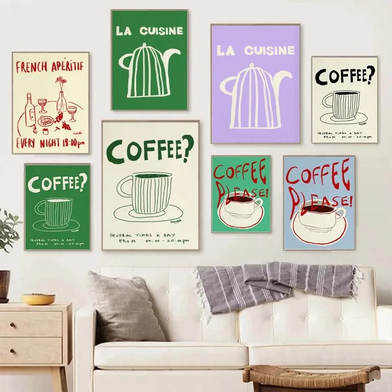 1 stampa artistica decorativa  - Coffee Tea Drawing recensione e prezzo